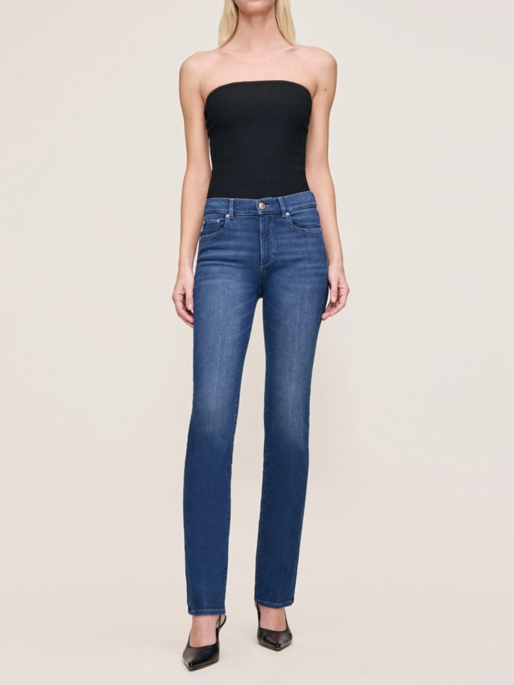 DL1961 Maria Straight Mid Rise Instasculpt